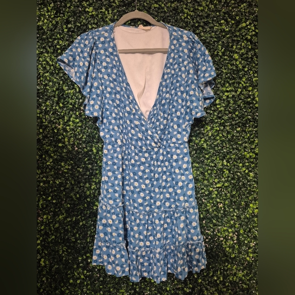 Altar'd State Blue and White Floral Dress